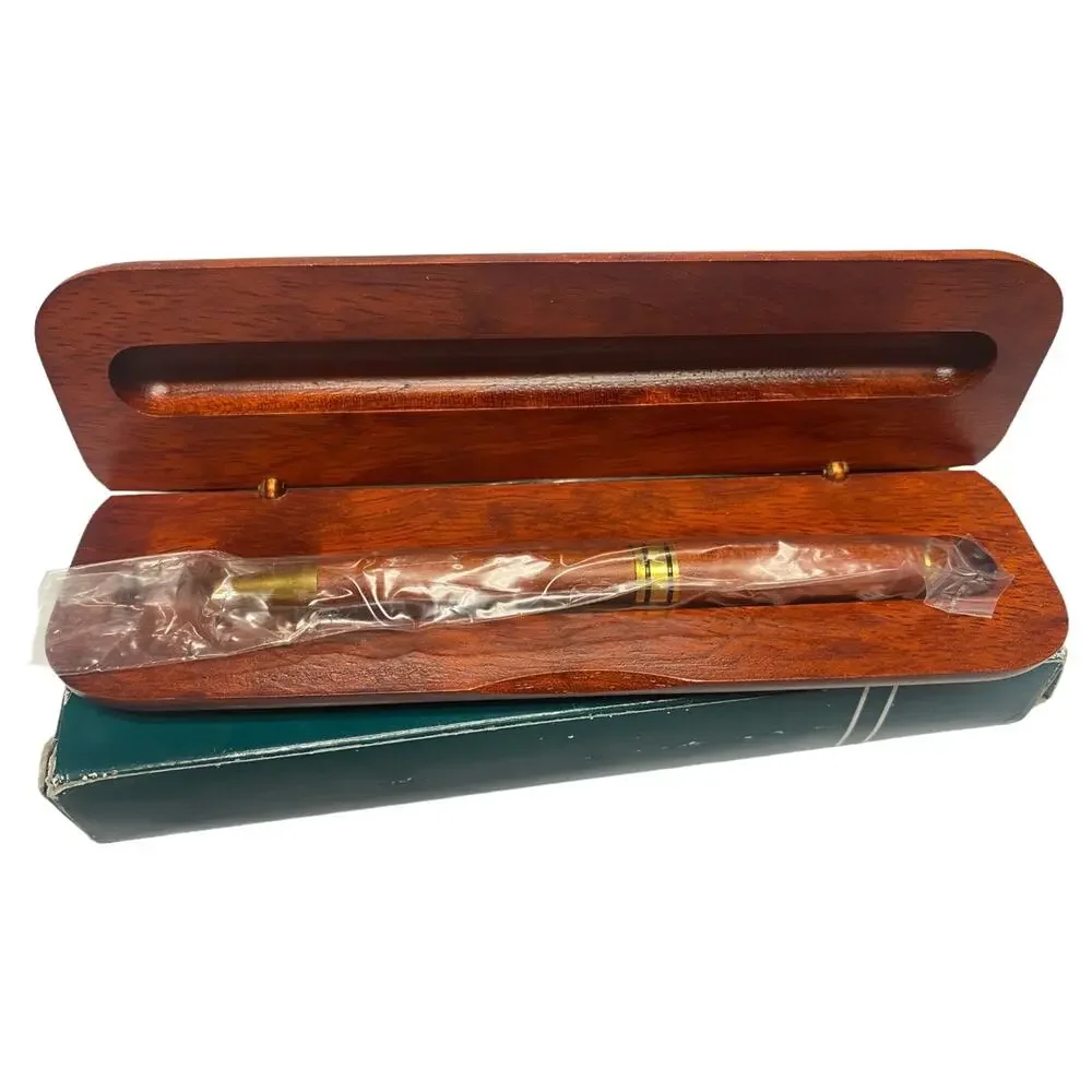 FedEx Appreciation Rosewood Ball Point Pen in Wood Box Vintage MIB - A468
